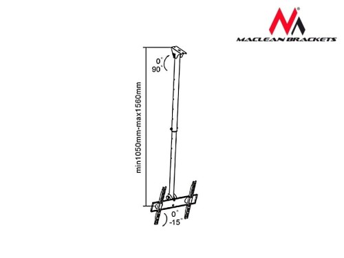 Maclean Uchwyt  do telewizora sufitowy  32-55" MC-631  50kg max vesa 400x400 TV