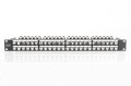 Digitus Modułowy panel krosowy (patch panel) o dużej gęstości połączeń, 19" 48x keystone, ekranowany, 1U, Czarny