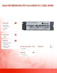 AFOX Dysk SSD ME300 M.2 PCI-Ex4 256GB TLC 2 GB/s NVMe