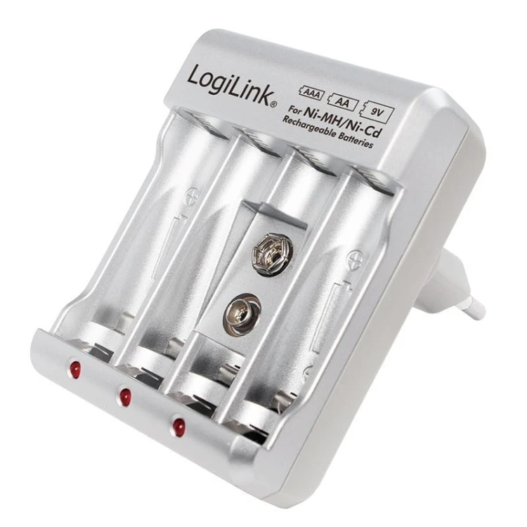 LogiLink Ładowarka do akumulatorów Ni-Mh, Ni-Cd, AA, AAA, 9V
