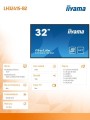 IIYAMA Monitor 32 cale LH3241S-B2 IPS,FHD,HDMI,24/7,RJ45