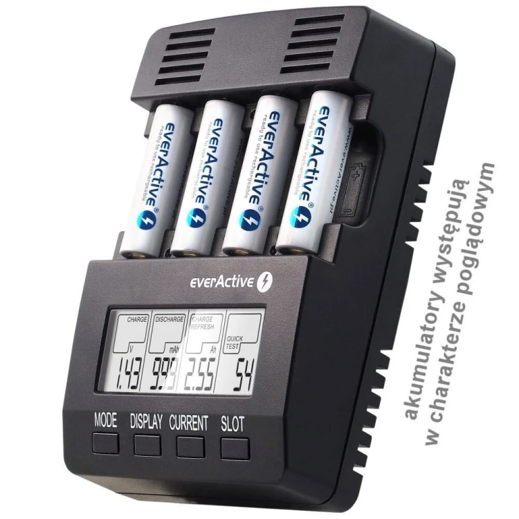 everActive Ładowarka procesorowa NC-3000 do akumulatorków AA/AAA/C/D