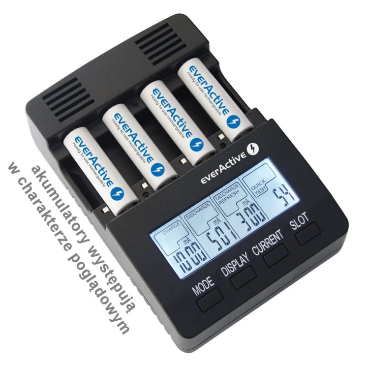 everActive Ładowarka procesorowa NC-3000 do akumulatorków AA/AAA/C/D