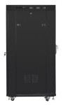 Lanberg Szafa instalacyjna rack stojąca 19 cali  27u 800x1000 czarna drzwi szklane LCD (flat pack)