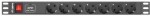 Lanberg Listwa zasilajaca Rack PDU 19"  1U 16A 7X SCHUKO 2m czarna