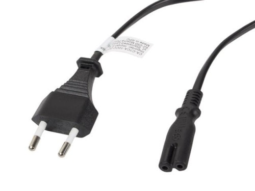 Lanberg Kabel zasilający EURO (radiowy) CEE 7/16 - IEC 320 C7 1.8M       czarny