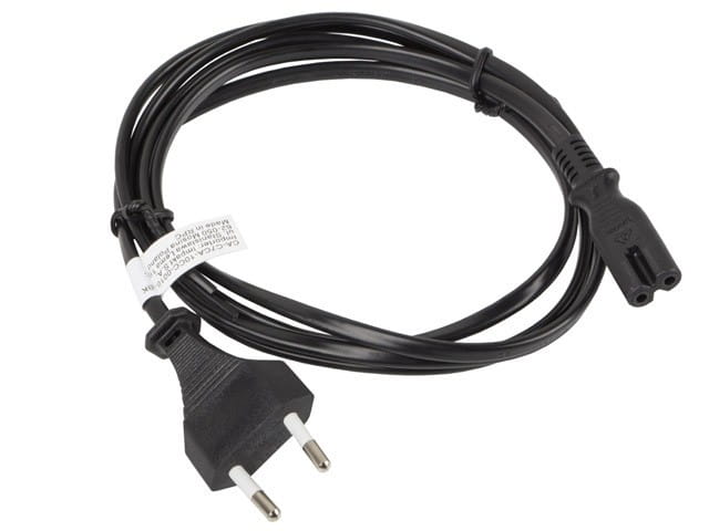 Lanberg Kabel zasilający EURO (radiowy) CEE 7/16 - IEC 320 C7 1.8M       czarny