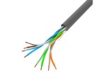 Lanberg Kabel UTP Kat.5E CU 305 m drut FLUKE LCU5-12CU-0305-S szary