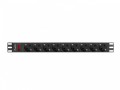 Lanberg Listwa zasilająca Rack PDU 19 cali 1U 16A 9xSchuko 3m Czarna
