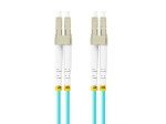 Lanberg Patchcord światłowodowy Mm Lc/Upc-Lc/Upc Duplex 3.0mm 2m Aqua