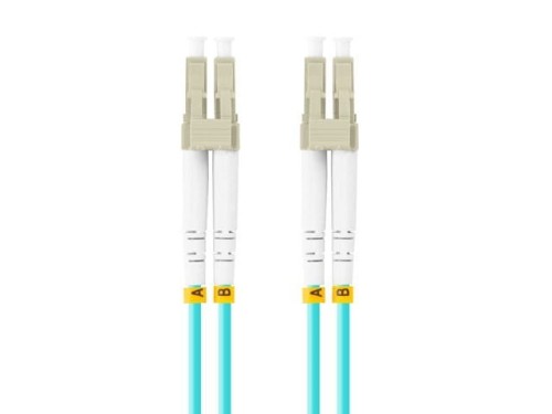 Lanberg Patchcord światłowodowy Mm Lc/Upc-Lc/Upc Duplex 3.0mm 3m Aqua