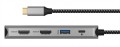 IcyBox Stacja dokująca IB-DK4012-CPD 9w1, 2x HDMI, 4K60Hz, 3xUSB, 100W PD,LAN, Czytnik kart