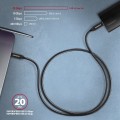 AXAGON BUCM32-CM15AB Kabel USB-C - USB-C 3.2 Gen 2, 1.5m, PD 100W, 5A, 4K HD, ALU, oplot, czarny