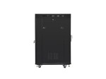 Lanberg Szafa stojąca 19 cali 22U 600x800 drzwi szklane LCD (flat pack) v2 czarna