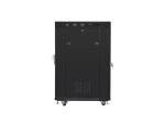 Lanberg Szafa stojąca 19 cali 22U 600x800 drzwi szklane LCD (flat pack) v2 czarna