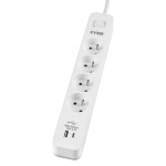 EVER Listwa antyprzepięciowa PROTECT 4PL 1A1C USB T/LZ12-PRO015/1000