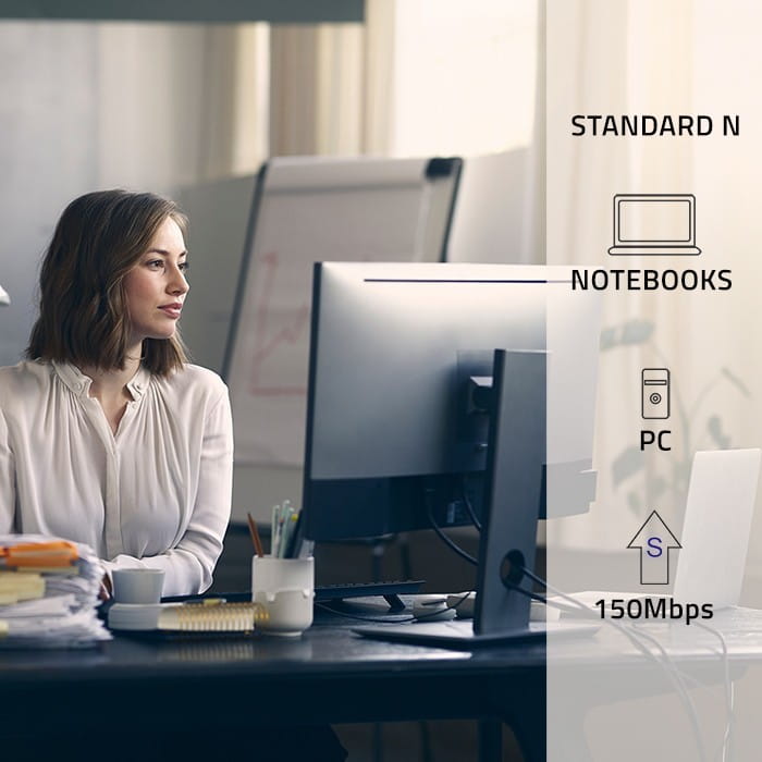 Qoltec Bezprzewodowy mini adapter Wi-Fi | BT 4.0 USB | standard N