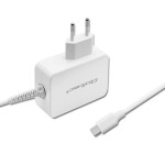 Qoltec Zasilacz sieciowy 65W | 5-20.3V | 2-3.25A | USB typ C | PD |     Biały