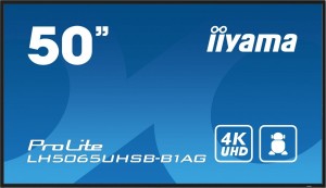 IIYAMA Monitor 50 cali LH5065UHSB-B1 AG, 24/7, VA, ANDROID 11, 4K, 800cd, iiSignage2, SDM, 2x HDMI, DP, 2x USB,2x 10W, RJ45, WiFi, 4/32GB, PION/POZIOM