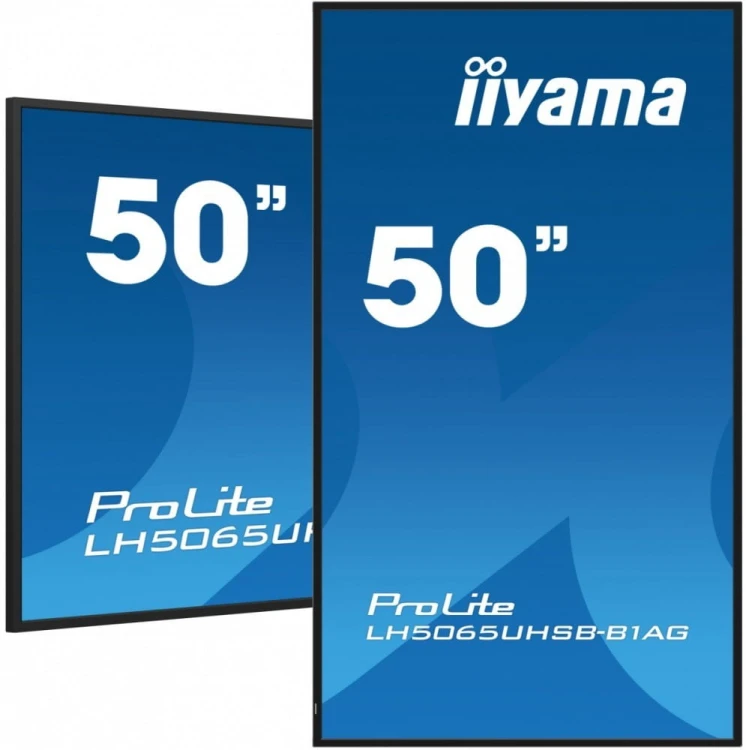 IIYAMA Monitor 50 cali LH5065UHSB-B1 AG, 24/7, VA, ANDROID 11, 4K, 800cd, iiSignage2, SDM, 2x HDMI, DP, 2x USB,2x 10W, RJ45, WiFi, 4/32GB, PION/POZIOM