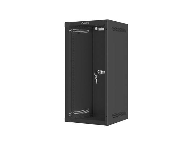 Lanberg Szafa wisząca 10'' 12U 280x310 czarna FLAT PACK