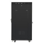 Lanberg Szafa rack stojąca 19 cali 27U 800x1200 czarna drzwi szklane LCD FLAT PACK
