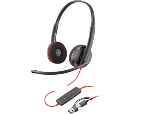 POLY Słuchawki Blackwire 3220 USB-A/C  8X2J9A6 Czarne (Bulk)