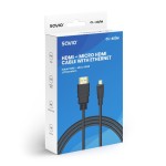 Savio Kabel HDMI (M) - micro HDMI (M) z Ethernetem,  2m, CL-40/M