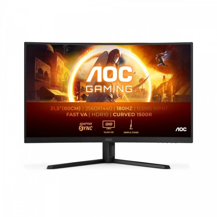 AOC Monitor CQ32G4VE 31.5 cala Fast VA Zakrzywiony 180Hz HDMIx2 DP