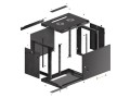 Lanberg Szafa wisząca 19 cali 6U 600x600 szara WF01-6606-00S