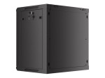Lanberg Szafa wisząca 19 cali 12U 600x450 drzwi perforowane (flat pack) czarna