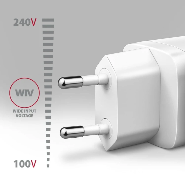 AXAGON ACU-PD20W Ładowarka sieciowa PD 20W, 1x port USB-C, PD3.0/QC3.0/AFC/FCP/Apple Biała