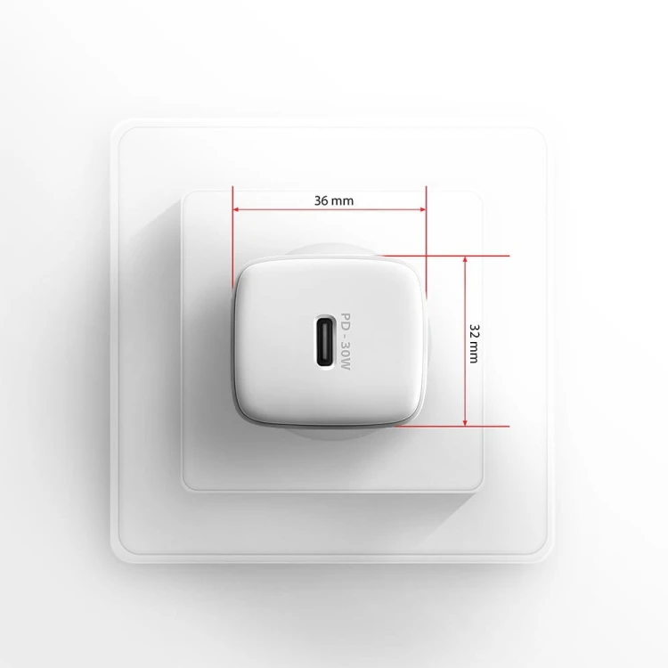 AXAGON ACU-PD30W Ładowarka sieciowa PD 30W, 1x port USB-C, PD3.0/QC3.0/AFC/FCP/Apple Biała
