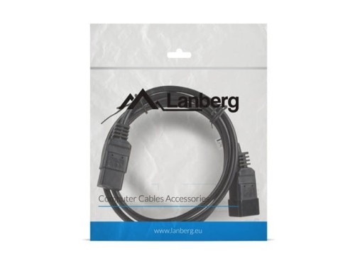 Lanberg Przedłużacz kabla zasilającego IEC 320 C19 - C20 VDE 1.8M VDE    czarny