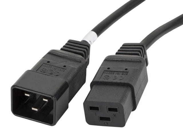 Lanberg Przedłużacz kabla zasilającego IEC 320 C19 - C20 VDE 1.8M VDE    czarny