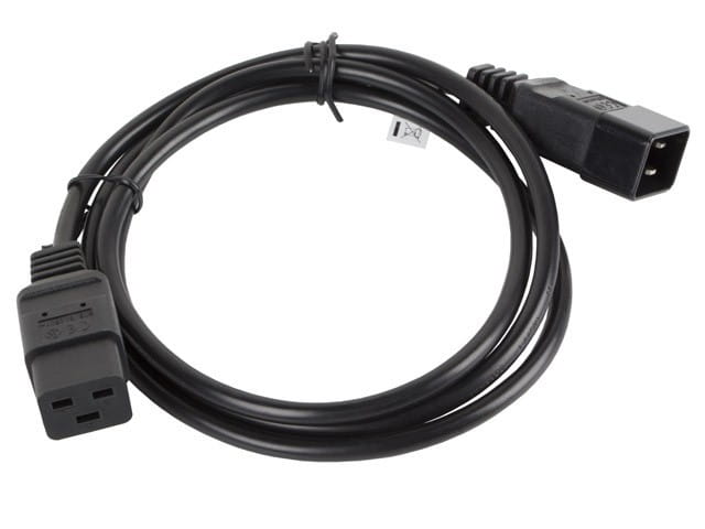 Lanberg Przedłużacz kabla zasilającego IEC 320 C19 - C20 VDE 1.8M VDE    czarny