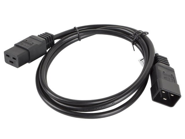 Lanberg Przedłużacz kabla zasilającego IEC 320 C19 - C20 VDE 1.8M VDE    czarny