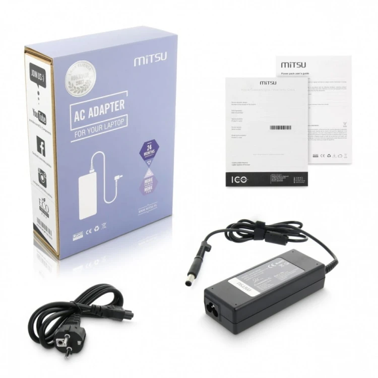 Mitsu ładowarka/zasilacz 19v 4.74a (7.4x5.0 pin) - hp, compaq 90W
