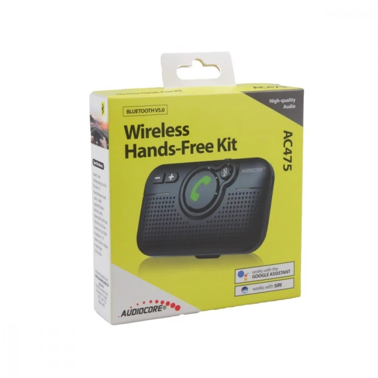 Audiocore Zestaw głośnomowiący BT 5.0 A2DP autostart AC475