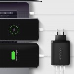AXAGON Ładowarka sieciowa ACU-DPQ100  GaN 100W, 3x port (USB-A + dual USB-C) PD3.0/QC4+/PPS/Apple Czarna