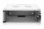 Digitus Szafa sieciowa wisząca 19" 4U, SOHO 241 x 540 x 400 mm, nośność 60kg, drzwi szyba, niezłożona, Szara