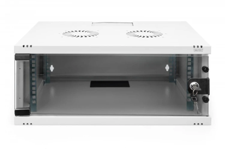 Digitus Szafa sieciowa wisząca 19" 4U, SOHO 241 x 540 x 400 mm, nośność 60kg, drzwi szyba, niezłożona, Szara
