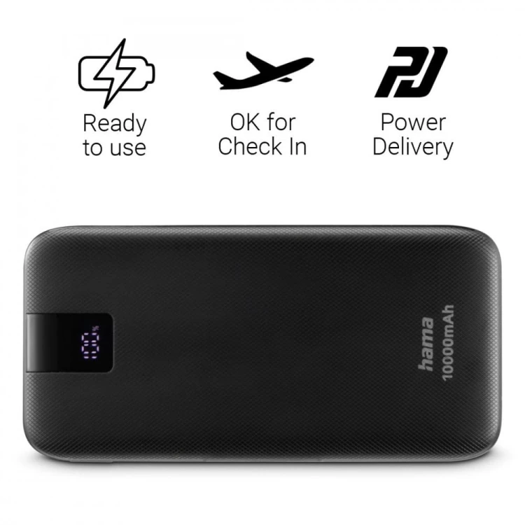 Hama Power pack PD 10000 mAh Antracyt