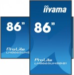 IIYAMA Monitor 86 cali LH8665UHSB-B1, 24/7, IPS, ANDROID 11, 4K, 800cd, iiSignage2, SDM, 2x HDMI, DP, 2x USB,2x 10W, RJ45, WiFi, 4/32GB, PION/POZIOM,