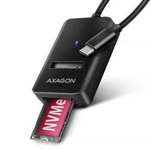 AXAGON ADM2-CM Adapter USB3.2 Gen 2 M.2 NVMe/SATA SSD 10cm USB-C cable