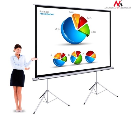 Maclean Ekran projekcyjny MC-712 150" 4:3 dwa statywy