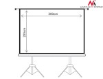 Maclean Ekran projekcyjny MC-712 150" 4:3 dwa statywy