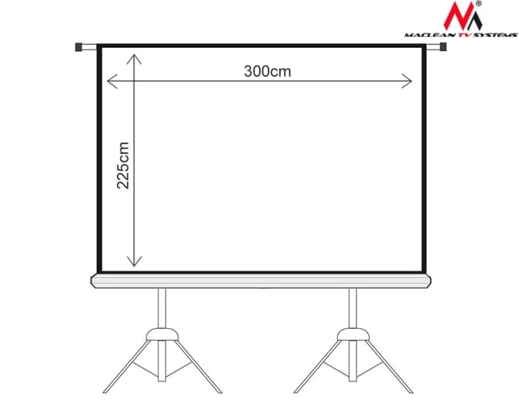 Maclean Ekran projekcyjny MC-712 150" 4:3 dwa statywy