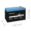 Qoltec Akumulator LiFePO4 | 12.8V | 7Ah | 89.6Wh | BMS