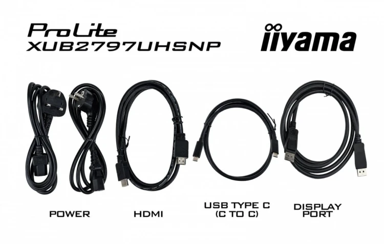 IIYAMA Monitor 27 cali XUB2797UHSNP-B1, 4K, IPS, DP, HDMI, USB-C, Pivot, HAS